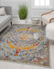 Rugs America Harper HY50K Transitional Distressed Vintage Area Rug 8'0"X10'0", Wildflower Bouquet