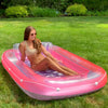 Inflatable Pink and Purple Water Sports Tub Pool Raft Lounger