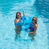 29" Inflatable Blue Beach Ball with Clear Plastic