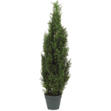 Nearly Natural 4FT Faux Cedar Tree, Outdoor Front Porch Décor, Faux Cedar Tree Pine Tree in Nursery Planter with UV Resistant Coating