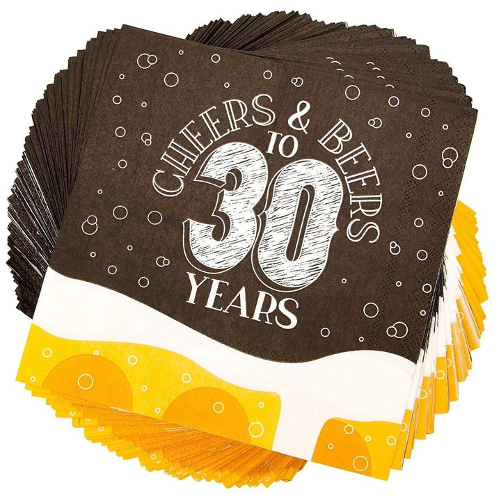 Pack Cheers to 30 Years Paper Napkin 6.5" for Birthday Party