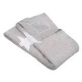 Penguin Baby Throw Blanket Grey White Nature Neutral Animals