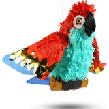 Small Parrot Pinata for Pirate Birthday Party (14.5 X 14 6 in) Multi Color Wood