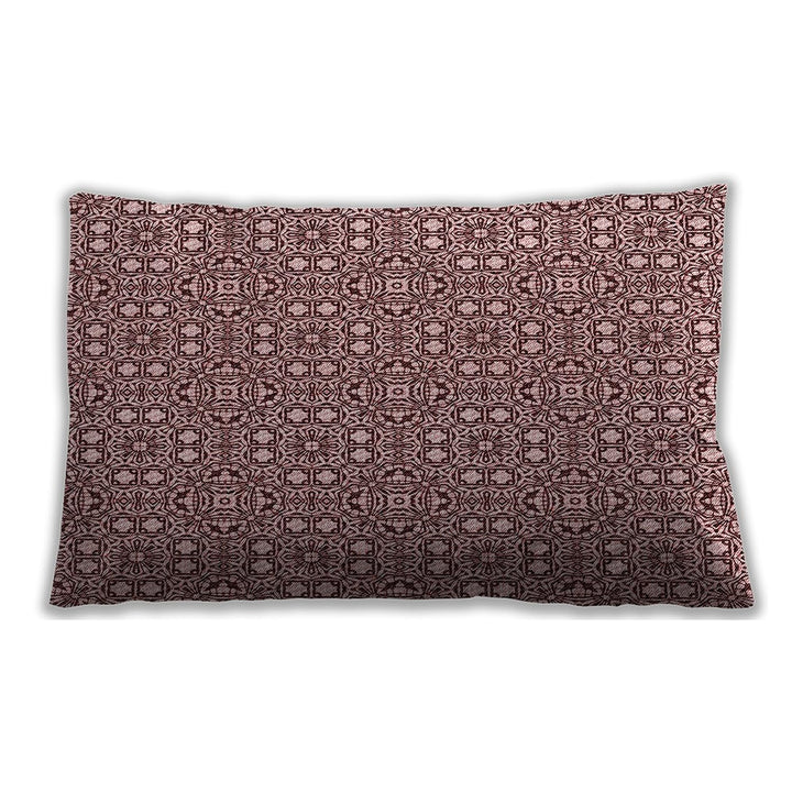 Patterned Indoor-Outdoor Baby Pink Lumbar Throw Pillow Abstract Modern Contemporary Chenille Single Removable Cover