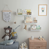 Utah Wood Wall Shelves Kids Bookshelf Set of 3 Toy Storage