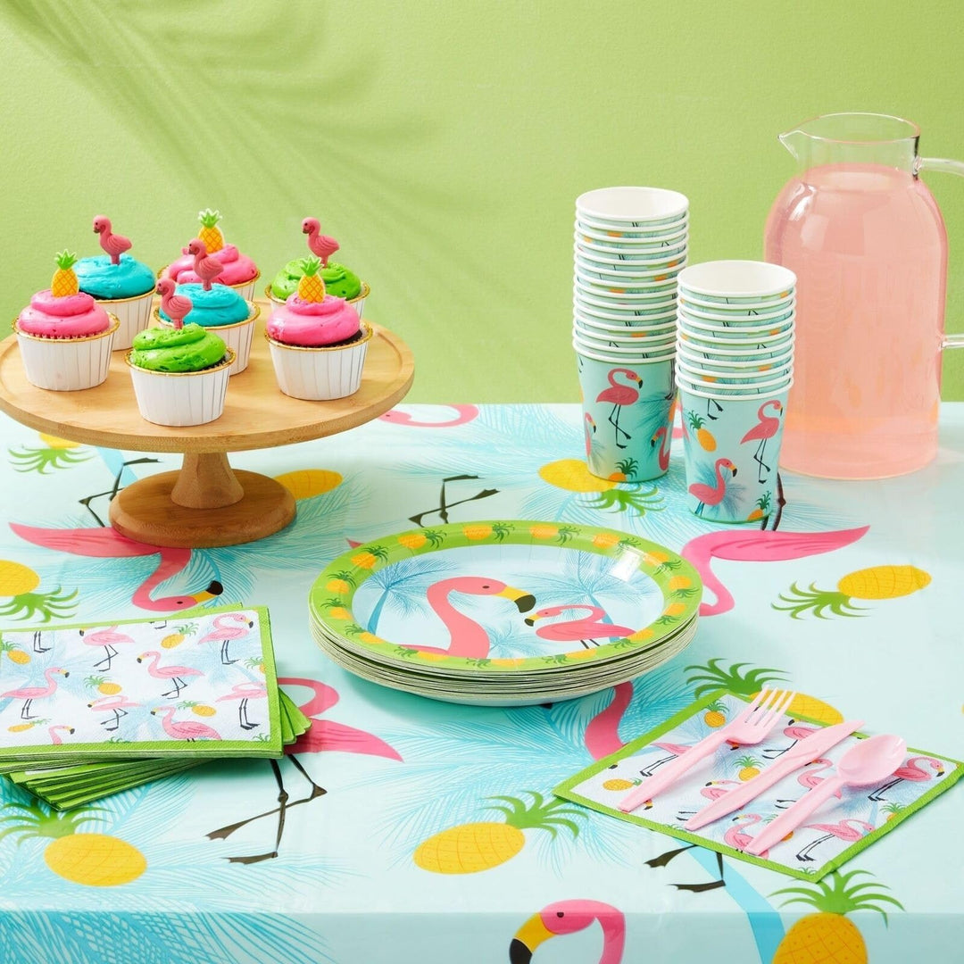 Flamingo Birthday Party Supplies Set Multi Color