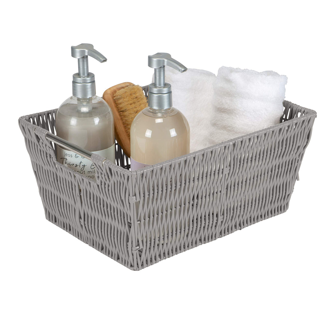 Simplify Woven Rattan Tote Baskets Multi-Size