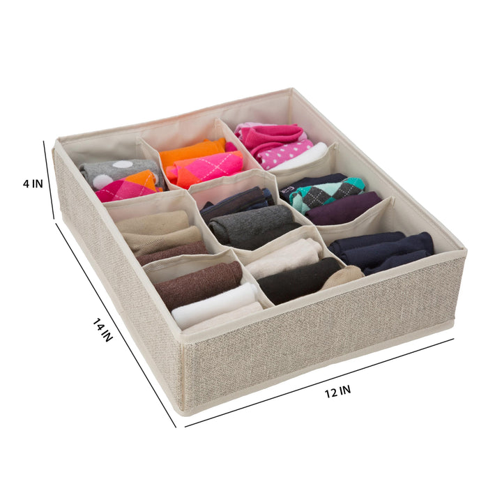 Simplify 9 ompartment Drawer Organizer Good for Socks Bras Ties