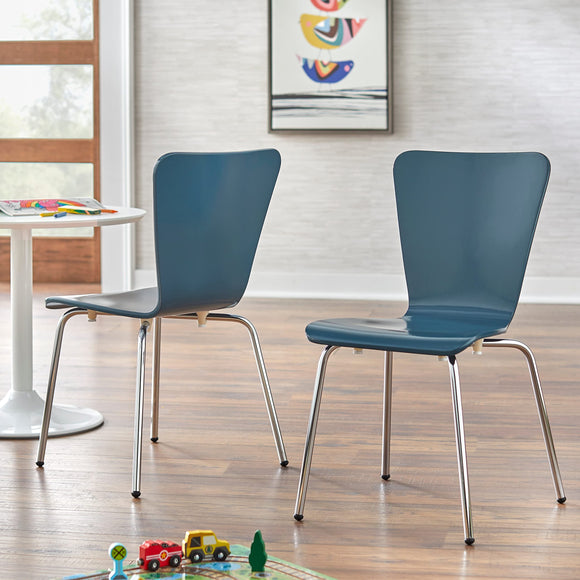 Simple Living Pisa Kids Chair (Set of 2) Midnight Blue