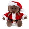 Santa Hedgehog with Ribbon Stuffed Animal Outfit 9 Inches Brown Red White Polyester