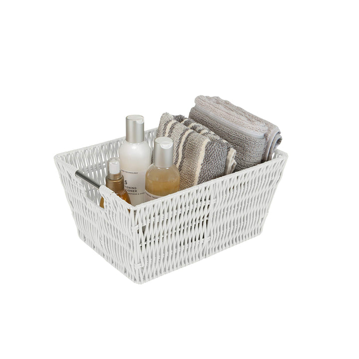 Simplify Woven Rattan Tote Baskets Multi-Size