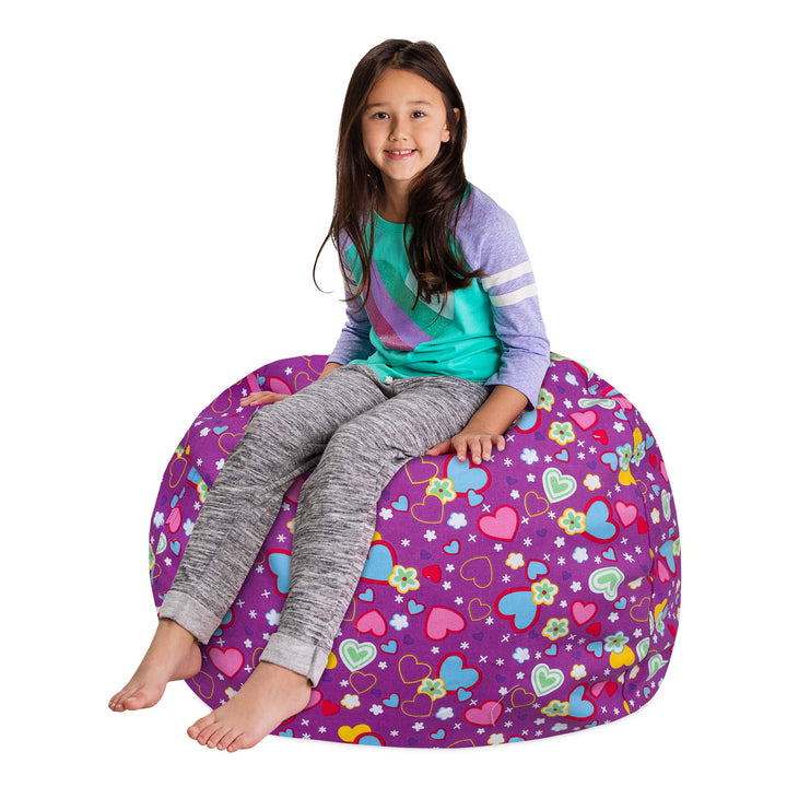 Posh Creations Stuffable Kids Stuffed Animal Storage Bean Bag Chair