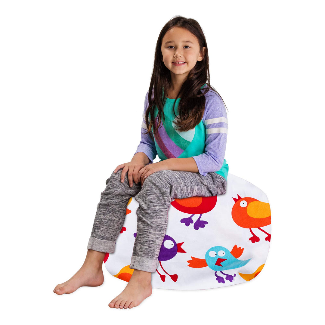 Posh Creations Kids Stuffed Animal Storage Bean Bag Chair Cover