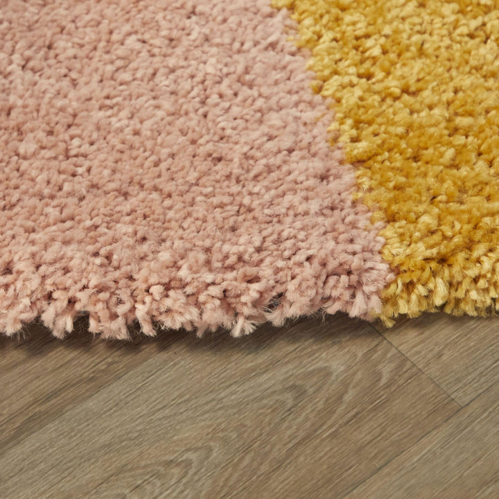 Mod-Tod Amelia Rainbow Print Shag Kids Area Rug