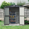 Metal Garden Storage Shed for Bike Trash Can Tool Pool Toys Lockable