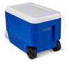 Igloo 38 Quart Wheelie Cooler,blue (22.875”L X 12.875”W X 15.875”H)