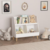 Kids Bookshelf and Toy Organizer White Modern Contemporary