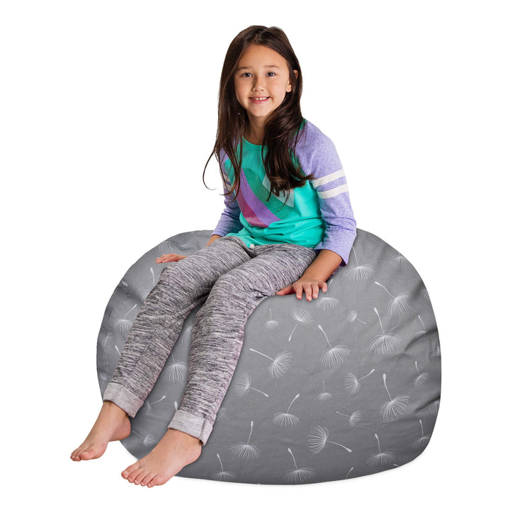 Posh Creations Kids Stuffed Animal Storage Bean Bag Chair Cover