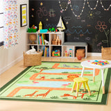 Jungle Road Kids Machine Washable Area Rug