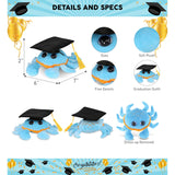 Blue Crab Graduation Plush Toy with Cap 6 Inches Black