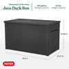 Keter 230 Gallon Resin Rattan Look Large Outdoor Storage Deck