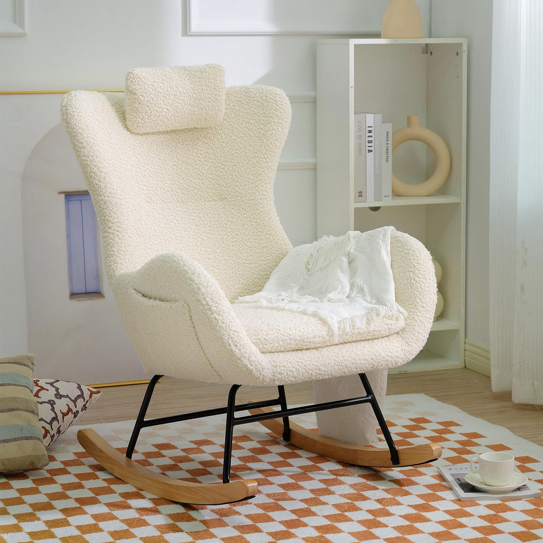 Rocking Chair Nursery Beige Modern Contemporary