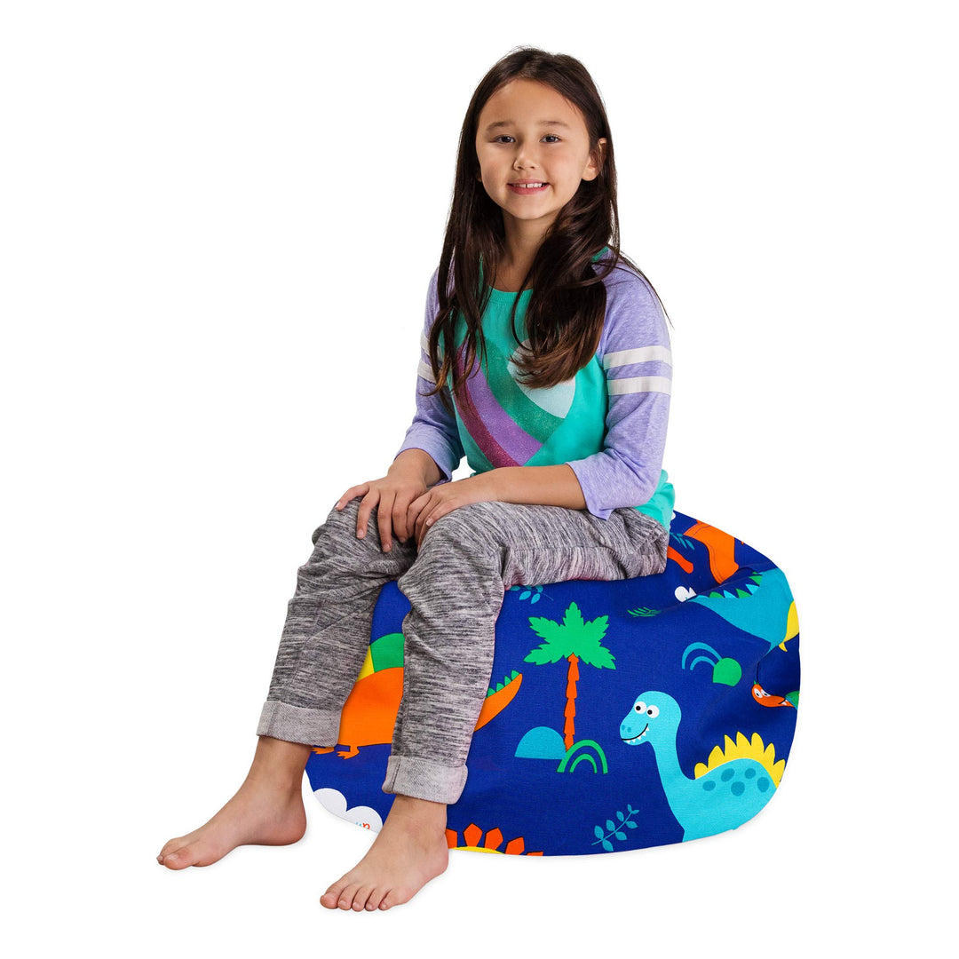 Posh Creations Stuffable Kids Stuffed Animal Storage Bean Bag Chair