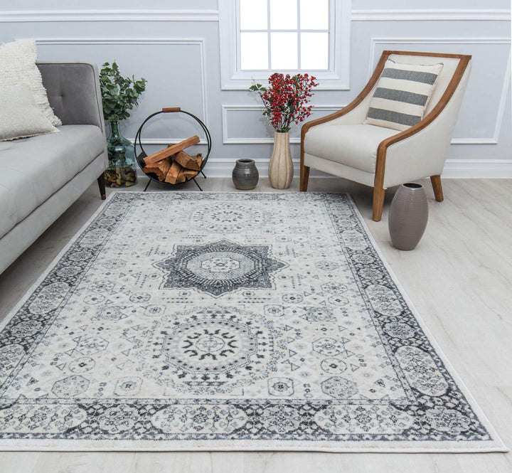 Hailey Geometric Medallion Traditional Area Rug by Rugs America