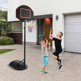 5.5-7.5ft Adjustable Portable Basketball Goal System with Backboard Black