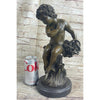 Boy Child Figurative Art Bronze Metal Statue Sculpture Vintage