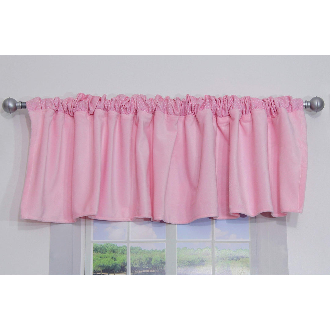 Pink Plush Window Valance Polyester