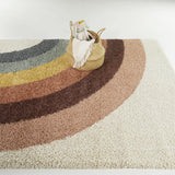 Mod-Tod Amelia Rainbow Print Shag Kids Area Rug