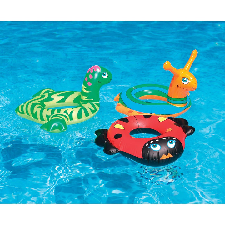 Inflatable Orange and Blue Snail Swimming Pool Tube Ring Float 24-inch