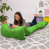 Kids Floor Pillow Cover - Premium Cushion and Lounger Covers for Pillows (King Pillows NOT Included) - Gifts for Teenage Girls, King Pillow Size, Cozy Soft - Lime