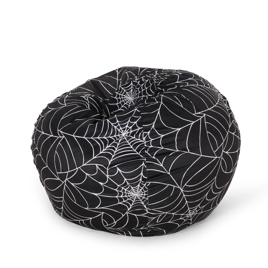 Bean Bag with Fabric for Dining Room Bedroom Etc Black Modern