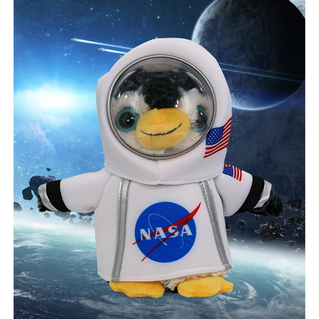 Marine Wild Penguin Astronaut Plush with Helmet and Suit 8 Inches