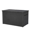 Keter Java XXL 230 Gallon Resin Rattan Look Large Outdoor Storage Deck Box for Patio Furniture Cushions, Pool Toys, and Garden Tools, Dark Grey