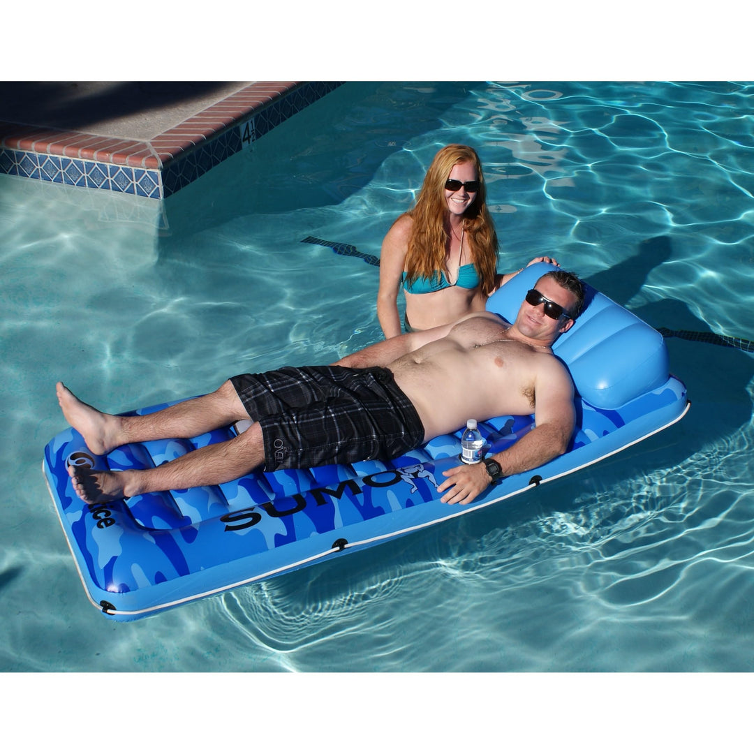 81-inch Inflatable Blue Camouflage Sized Swimming Pool Raft 81"