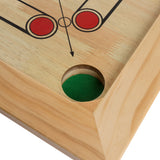 Carrom Board Game Classic Strike and Pocket Table Game with Cue