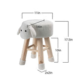 AC Pacific Woodland Sheep Stool for Kids Animal Themed Wooden Ottoman