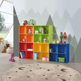 4 Cube Storage Organizer Book Shelf Toy Yellow Children's