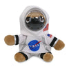 Big Eyed Pug Dog Astronaut Plush Toy with Helmet and Suit 9 Inches Black Brown White Polyester