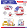 Inflatable USA Flag Giant Pool Float Tube with Sparkle Confetti 48