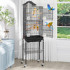 62 Inch Metal Bird Cage Cages for Parrot with Roof Top