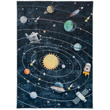 Kids Collection Interstellar Adventure Space Themed Area Rug 5'x'7' 5"