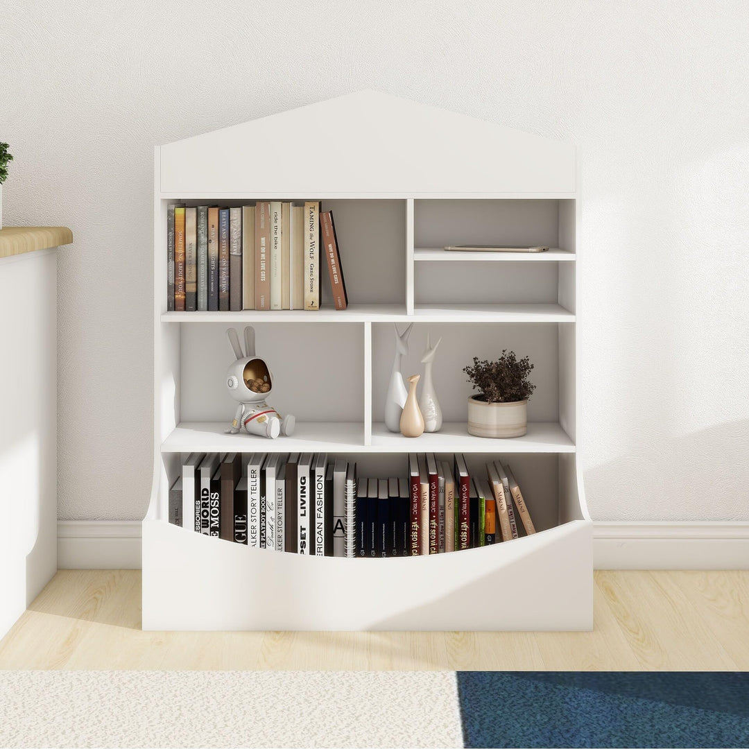 Children's Multi-Functional 7 Shelf Bookcase Storage Display Rack