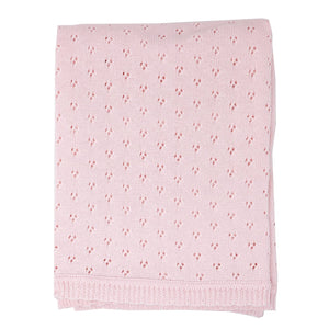 Baby Blanket Pink Solid Color Girls Basic Cotton Reversible