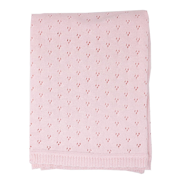 Baby Blanket Pink Solid Color Girls Basic Cotton Reversible