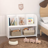 Kids Bookcase with 4 Compartments Storage Book Shelf Display Rack