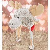 I Love You Plush Moose Hat With 18 Inches Long Beige